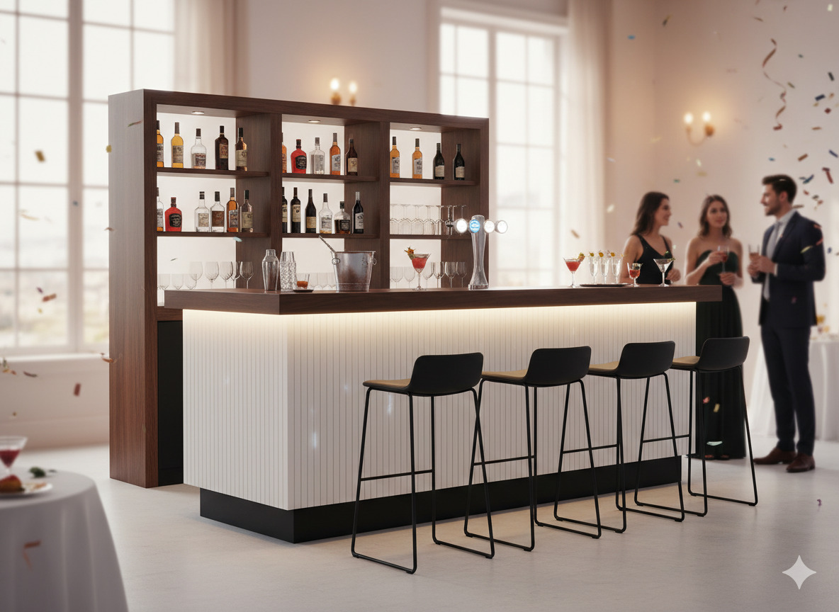 Bar unit met barkrukken