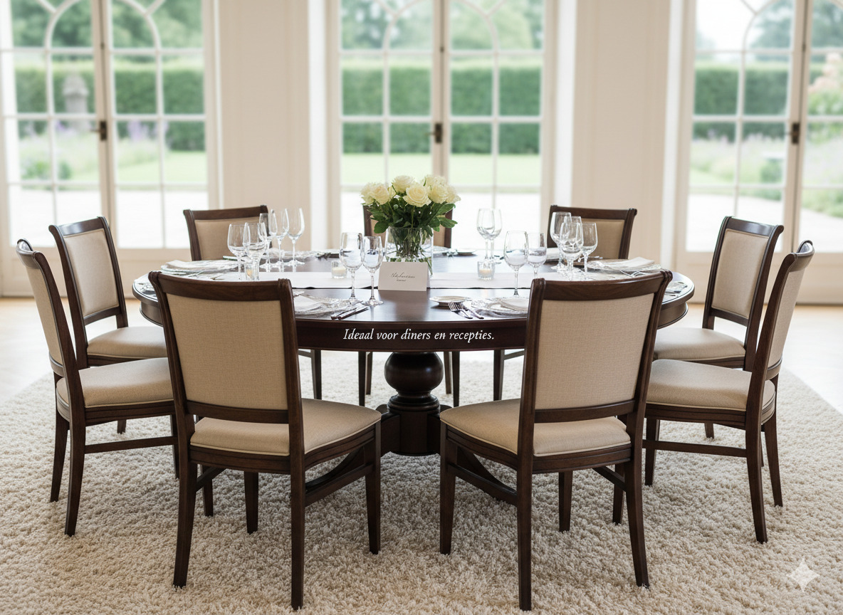 Ronde feesttafel met stoelen